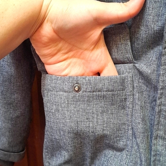 Unisex kids warm jacket size Medium 7-8 zip up 4 pockets hooded grey joe fresh - Picture 6 of 15